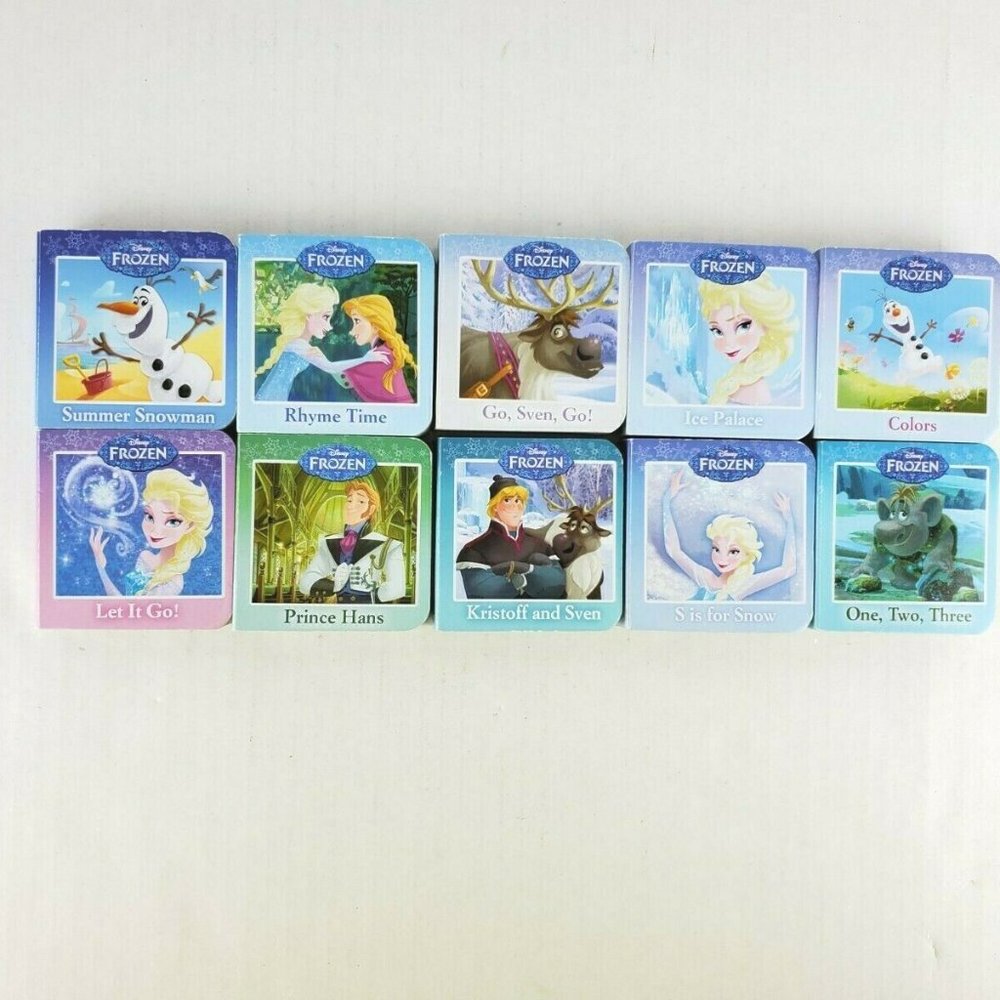 Disney Frozen Mixed Lot of 10 Mini Board Books Block Collection Elsa Anna Olaf
